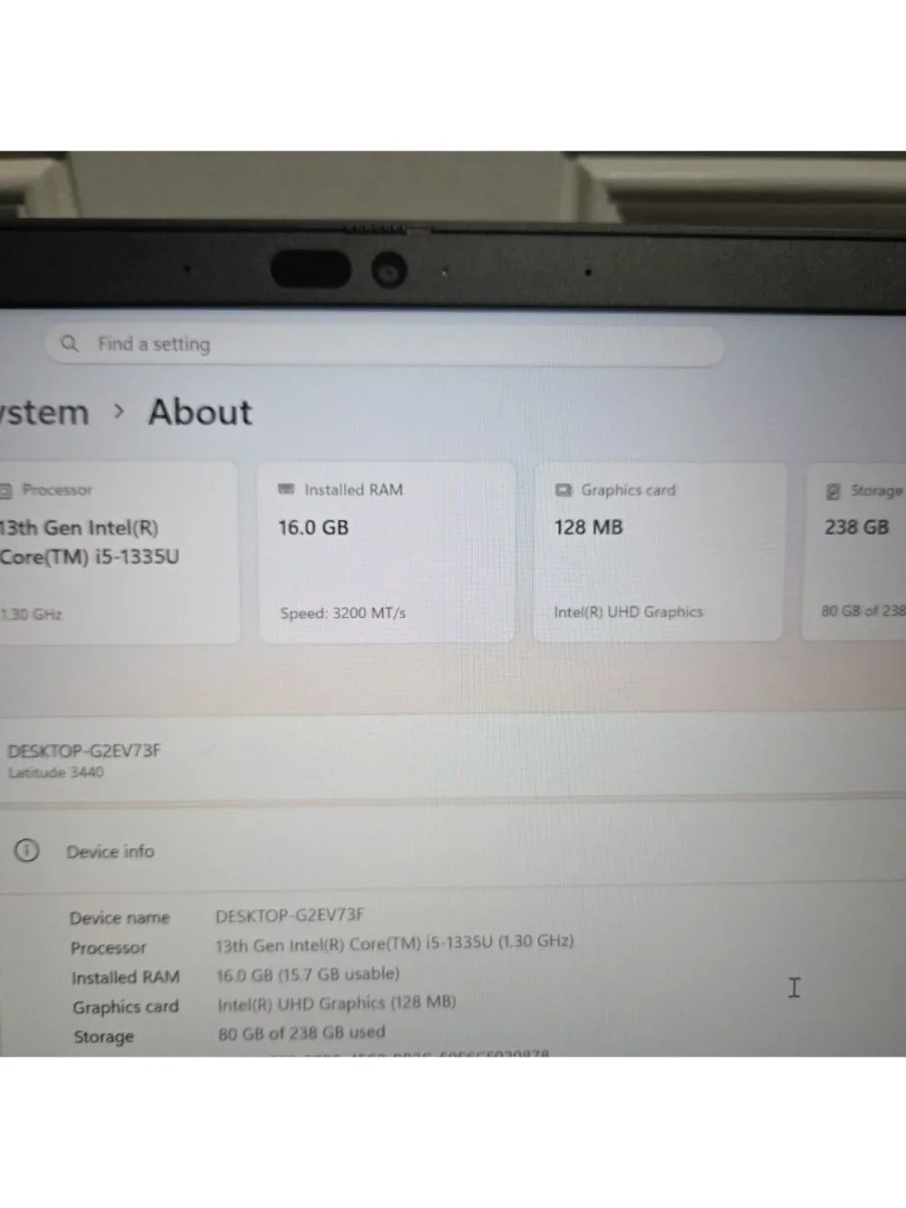 Dell Latitude 3440 Laptop i5-1335U 256GB SSD 16GB RAM - Win 11 Pro